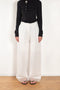 The Orla Trouser by SS Daley is a fluid silk trouser with a wide leg and a sheer hem