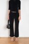 The &nbsp;Fili Kick Flare by Suzie Kondi is a low rise kick flare trouser in terry with a cropped leg