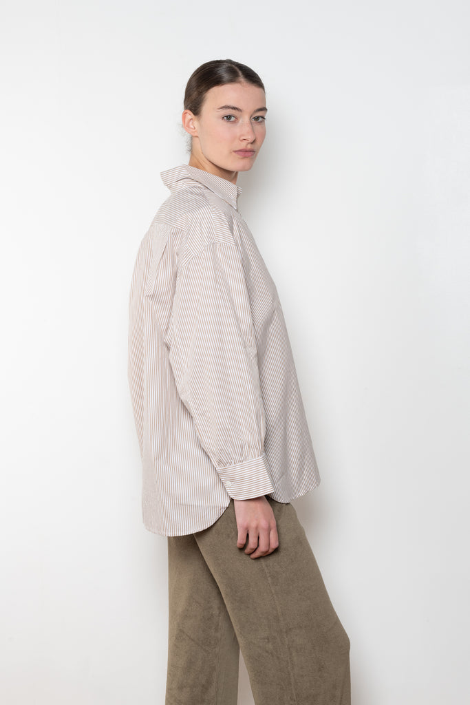 The Kappa Cotton Shirt by Suzie Kondi has an oversized fit, cuffed wrists and a full swing to the body for added comfort