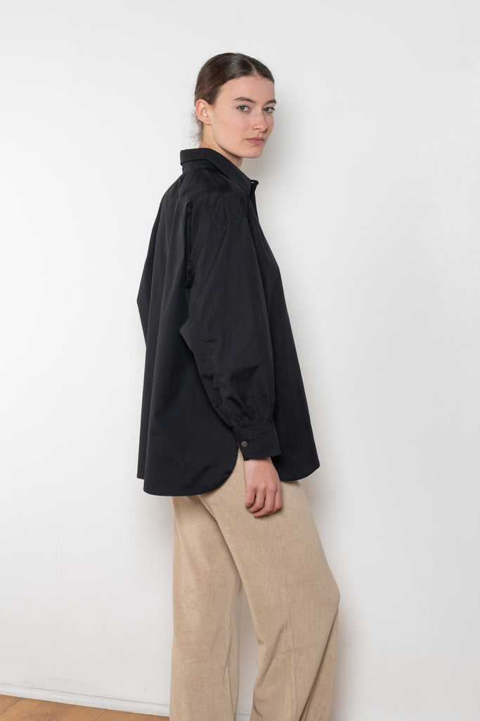 The Kappa Cotton Shirt by Suzie Kondi has an oversized fit, cuffed wrists and a full swing to the body for added comfort