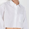 The  Leuka Cropped Shirt by Suzie Kondi has a cropped boxy fit, cuffed wrists for a crisp look.