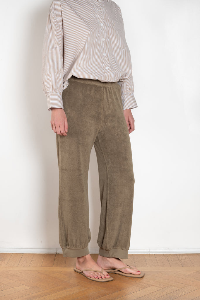 The Tosk Pants by Suzie Kondi is a harem inspired trouser in terry