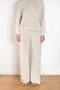 The Lito Low Rise by Suzie Kondi is a low rise trouser in terry with a long wide leg