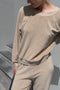The Samos Sweatshirt by Suzie Kondi is a oversized terry sweatshirt with a generous fit, and softly ribbed comfy sleeves