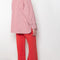 The Lito Low Rise by Suzie Kondi is a low rise trouser in terry with a long wide leg