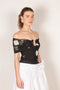 off shoulder mesh top magda butrym