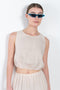 The Tallie Top by Xirena  is a comfy summer cropped top in a lightweight linen with a clean minimal cut