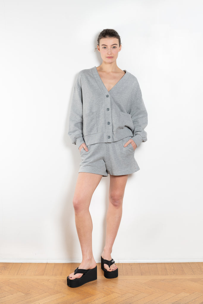 The Shayne Sweatshort by Xirena is a soft fleece short with a relaxed fit, small side slit and pockets