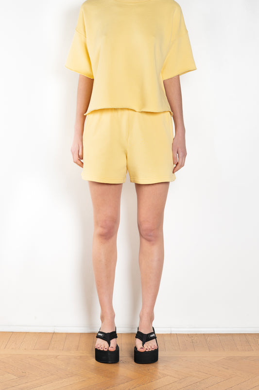 The Shayne Sweatshort by Xirena is a soft fleece short with a relaxed fit, small side slit and pockets