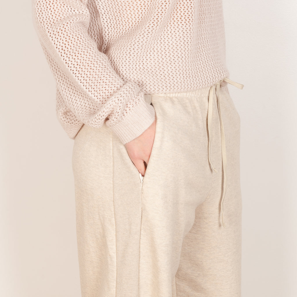 zip cuff sweatpant oat 6397