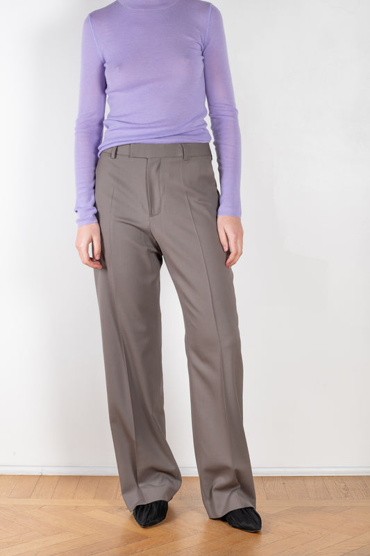 The Oversized Trouser by 6397 is a relaxed trouser suiting trouser in a fine wool twill with a long leg opening slightly at the bottom opening