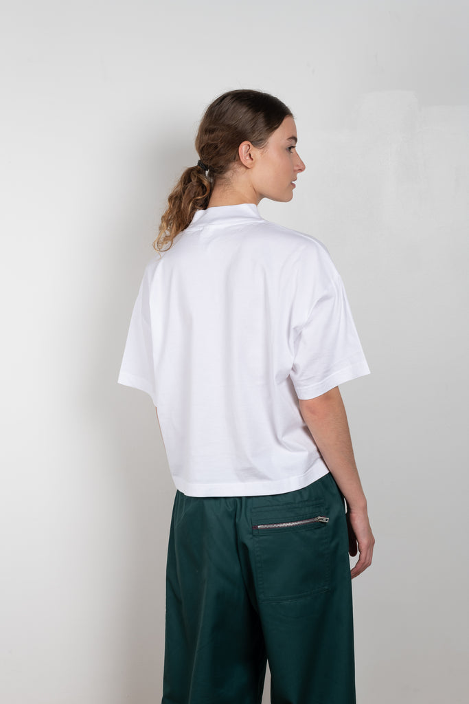 The Boxy T-shirt 240 by Acne Studios is a signature cropped and boxy tee with a mock neck, a true classic