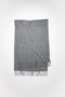 The Fringe Wool Scarf 217 by Acne Studios is a signature fringed scarf with a pink Acne Studios label crafted from midweight wool in dark grey melange