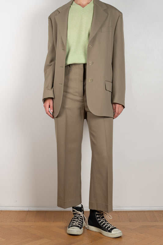 The Tailored Trouser 889 by Acne Studios is a high waisted suiting trouser with a cropped wide leg