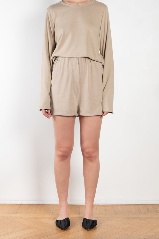 The Domond Shorts by Baserange are naturally dyed relaxed summer shorts in a flowy wild silk