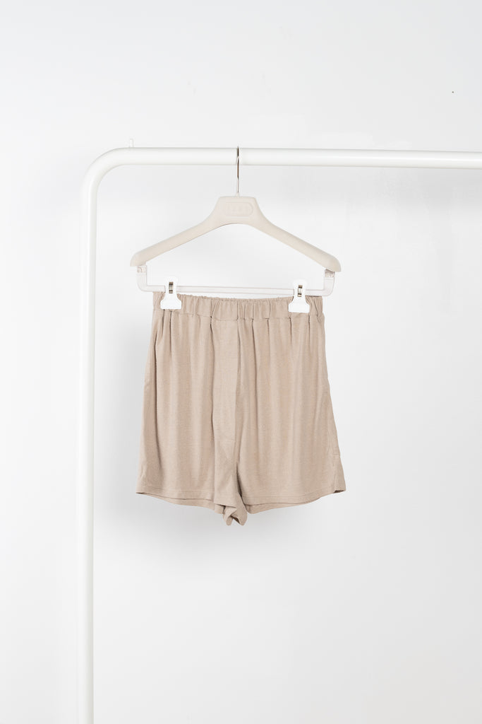 The Domond Shorts by Baserange are naturally dyed relaxed summer shorts in a flowy wild silk