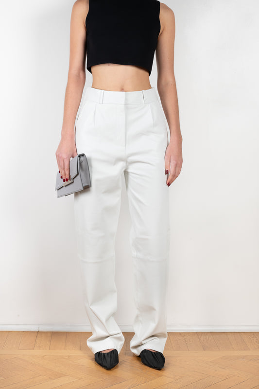 The RTW Leather Trousers by KASSL Editions are mid rise wide leg trousers made from soft nappa