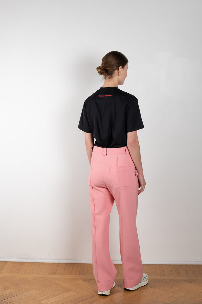 The Straight Leg Trousers by Kwaidan Editions is a high waisted structured trouser with a straight leg in this season's pink