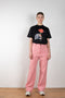 The Straight Leg Trousers by Kwaidan Editions is a high waisted structured trouser with a straight leg in this season's pink