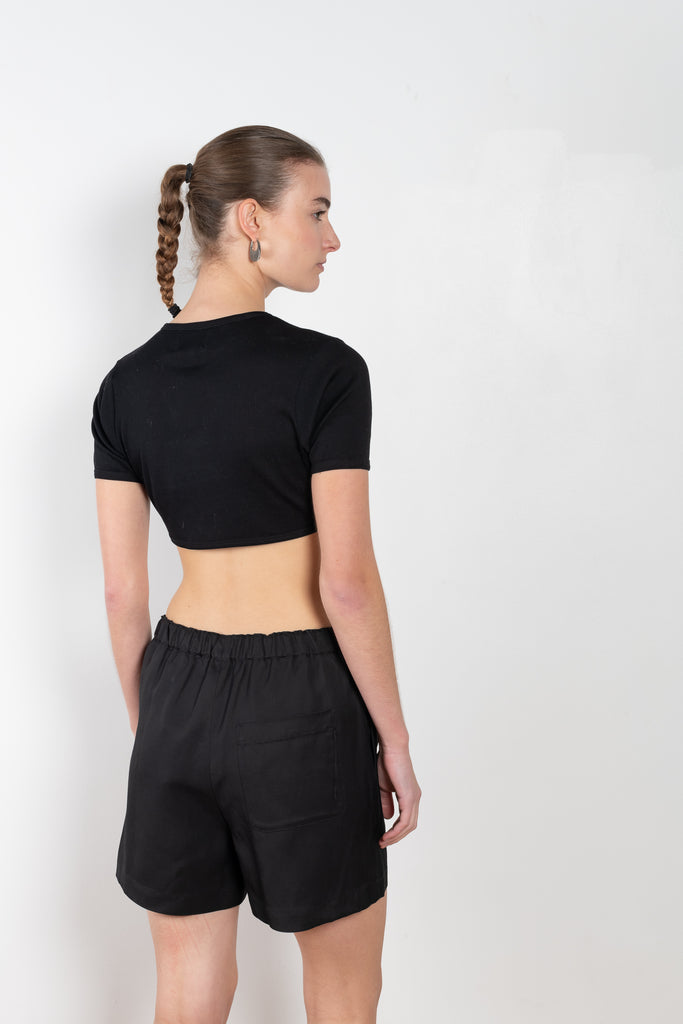 The Adas Crop Top by LOULOU STUDIO is a cropped Tee in a soft mercerised cotton