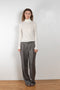 The Gallinara Turtleneck Tee by Loulou Studio is a fine ribbed turtleneck top in a soft wool blend 