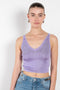 The Studded Top by Paco Rabanne is a delicate lilac top in a fluid viscose with fine studs