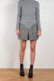 The Grey Wool Skirt by Paco Rabanne is a high waisted mini skirt in a wool bouclette