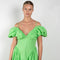 The Erin Dress by Rejina Pyo is an off-the-shoulder dress with puffed sleeves from this Fall's runway