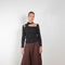 The Malia Skirt by Rejina Pyo is a high waisted a-line skirt with pleats in a fluid wool blend