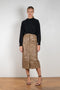 The Riley Skirt by Rejina Pyo is a high waisted pencil skirt with a front slit in a snakeskin faux leather